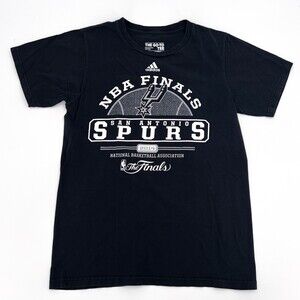 San Antonio SPURS Shirt Adult Small Black TShirt NBA 2014 Champion Finals Adidas